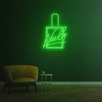 Stylish green Nails LED Neon Sign for trendy beauty salon lighting.