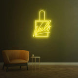 Bold yellow Nails LED Neon Sign for an energetic and lively beauty salon.