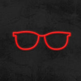 LED neon glasses sign for bars and cafés, perfect lighting to enhance visibility and foot traffic.