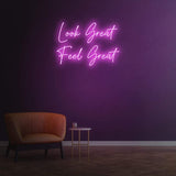 Look Great Feel Great Neon Sign | Stylish Decor for Salons & Homes
