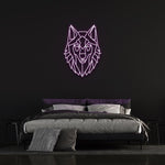 Neon Wolf Sign with LED Lights, Unique Wall Decor for Modern Homes or Studios