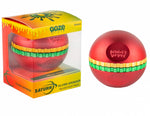 Ooze Saturn Purple Grinder - 4-piece herb grinder with storage unit and kief scraper for smooth and consistent grinding.