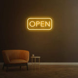 Eye-catching 'OPEN' LED neon sign for businesses, designed to attract more customers and increase foot traffic.