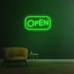 Eye-catching 'Open' LED neon sign perfect for business storefronts, boosting visibility and sales.