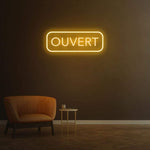 Ouvert open LED neon sign, a perfect display for any business to let customers know they’re open.