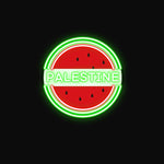 Palestine Watermelon LED Neon Sign, customizable sizes, durable, remote control with dimmer, energy-efficient, eco-friendly, long-lasting 50,000-hour lifespan, safe low voltage, vibrant lighting for businesses or decor.