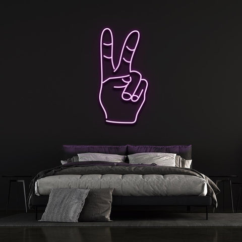 Peace LED Neon Sign – Stylish illuminated wall décor for home or office, spreading good vibes and tranquility.