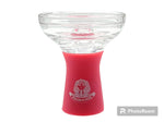 Pharaoh's Hookah Glass/Silicone Flo-Bowl in blue, stylish and functional funnel-type hookah bowl for smooth sessions.