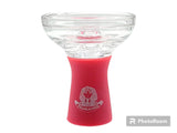 Pharaoh's Hookah Glass/Silicone Flo-Bowl in blue, stylish and functional funnel-type hookah bowl for smooth sessions.