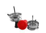 Pharaohs Hookah Silicone Bowl with Heat Management Screen, featuring a vortex design and durable silicone and steel materials.