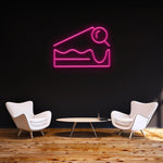 Pink Cheesecake LED neon sign, a trendy choice for interior decoration and restaurants.