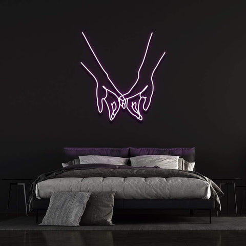 Pinky Neon Sign LED wall decor for home and office, adding vibrant charm and a warm glow, perfect for modern interior design.