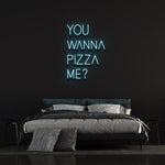 Pizza Lover Neon Sign - You Wanna Pizza Me LED Light for Kitchen Walls and Café Decorations