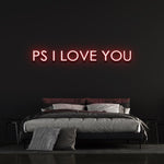 P.S. I Love You’ LED neon sign as a perfect romantic gift for special occasions, enhancing any room with soft, glowing lights