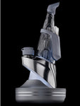 Puffco The Guardian Peak Pro Vaporizer showcasing chrome band and Art Deco glass design.