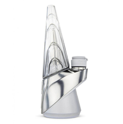 Puffco The Guardian Limited Edition Peak Pro Vaporizer with chrome aluminum alloy band and Art Deco style glass.