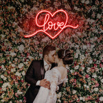 Romantic 'Love' LED Neon Sign – Soft, warm glow ideal for home decor, creating a cozy and inviting atmosphere.