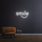 Smile LED neon sign for clinics, designed for easy wall or window installation. Vibrant, energy-efficient light for a welcoming environment.