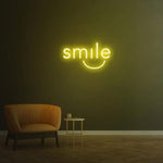 Smile LED neon sign for clinics and businesses, with colorful, energetic lighting to brighten up spaces and promote patient comfort.