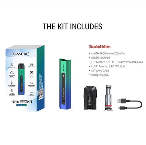 SMOK NFix Pro 700mAh Battery, Type-C Charging, Magnetic Pod Monster Shop SMOK NFix Pro 700mAh Battery, Type-C Charging, Magnetic Pod Monster Shop