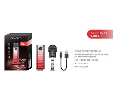 SMOK Novo 4 Mini Kit Compact, Durable, Type-C Fast Charging Monster Shop SMOK Novo 4 Mini Kit Compact, Durable, Type-C Fast Charging Monster Shop