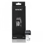 SMOK Novo Replacement Pods 2mL, 3-pack, featuring a side refill design with silicone stopper. Available in 1.20Ω, 1.50Ω, 1.00Ω mesh, and 1.40Ω ceramic coils for smooth throat hits and thick vapor clouds. Compatible with Novo 2 and Novo Pod Kits.






