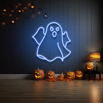 Spooky Ghost LED Neon Sign – Perfect for Halloween décor, adding a haunting glow to your space.