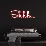Spooky 'Shhh' LED Neon Sign – Ideal for Halloween parties, creating an eerie atmosphere with its mysterious glow.