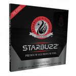 Starbuzz premium pre-poked aluminum foil for hookah bowls, 50 precut sheets, 5.5 inches in diameter, designed for convenience and easy hookah setup.