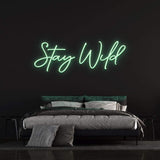 Stay Wild LED neon sign perfect for event spaces, offering a fun and exciting atmosphere with its bold design.