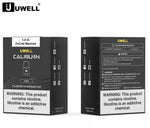 Uwell Caliburn A3 Replacement Pods - 1.0ohm Mesh Coils - 4 Pack