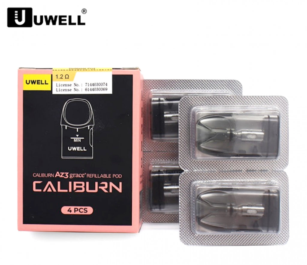 UWELL CALIBURN AZ3 GRACE 1.20hm REPLACEMENT PODS 4CT/PK Monster Shop UWELL CALIBURN AZ3 GRACE 1.20hm REPLACEMENT PODS 4CT/PK Monster Shop