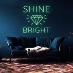 Vibrant diamond-shaped neon sign – Perfect for enhancing your room or event decor, with bright neon light creating a chic atmosphere.