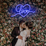 Vibrant 'Love' LED Neon Sign – Beautiful decor for special occasions or as a sentimental touch to your home.