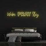 Wake Pray Slay Neon Light – Inspirational LED Wall Sign for Home, Office, or Gym to Inspire Focus and Productivity