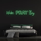 Wake Pray Slay Neon Sign – Positive Motivational LED Light for Home, Office, or Gym with Vibrant Color and Uplifting Message