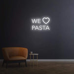 We Love Pasta LED Neon Sign – Bright Neon Light for Italian Restaurants and Pasta Shops, Perfect for Creating a Cozy Atmosphere.