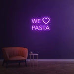 We Love Pasta Neon Sign – Durable Acrylic LED Light for Restaurant Kitchens or Pasta Shops, Adds Fun and Flavor to Your Decor.