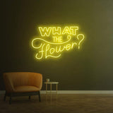 What The Flower Neon Sign LED for Flower Shop Advertising & Marketing