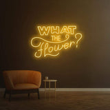  What The Flower Neon Sign LED Wall Decor for Flower Shops