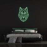 Wolf LED Neon Sign, Modern Geometric Design for Stylish Wall Decor in Home or Studio