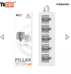 Yocan Pillar TGT Coils 5CT/PK with Ceramic Donut and XTAL Technology - High-Performance Replacement Coils for Yocan Pillar E-Rig