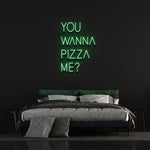 You Wanna Pizza Me LED Neon Sign - Fun Wall Décor for Kitchens, Cafes, and Pizza Lovers