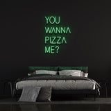 You Wanna Pizza Me LED Neon Sign - Fun Wall Décor for Kitchens, Cafes, and Pizza Lovers